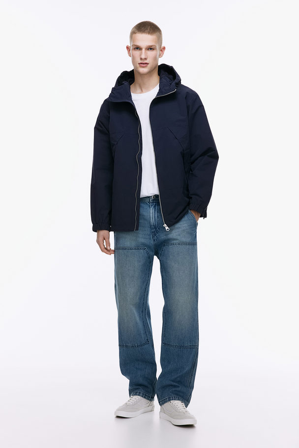 H&M Water-repellent Windbreaker Navy Blue