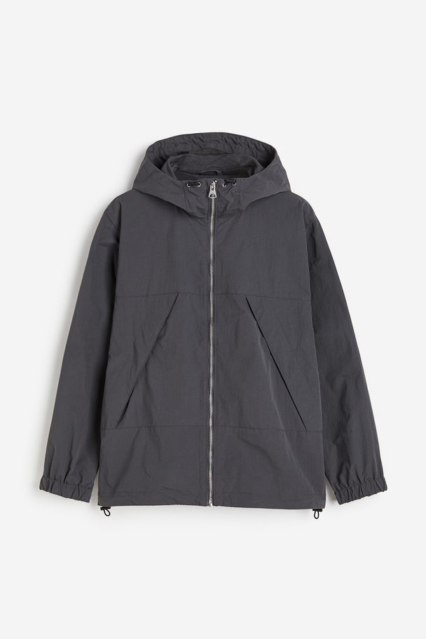 H&M Waterafstotende Windbreaker Donkergrijs