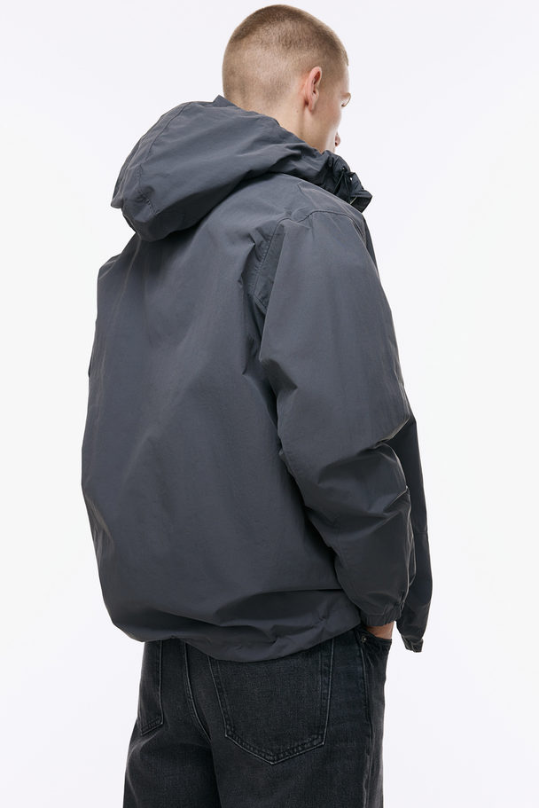 H&M Waterafstotende Windbreaker Donkergrijs