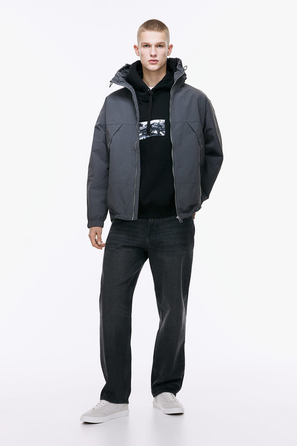 H&M Waterafstotende Windbreaker Donkergrijs