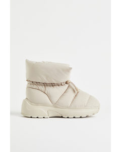 Padded Trainer Boots Light Beige