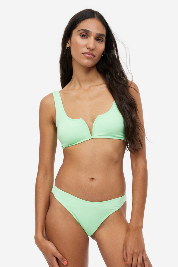 H&M Padded Bikini Top Light Green