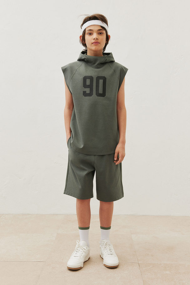 H&M 2-teiliges Sportset aus Jersey Khakigrün