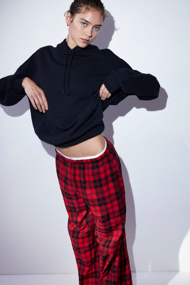 H&M Pyjamabroek Van Twill Rood/geruit