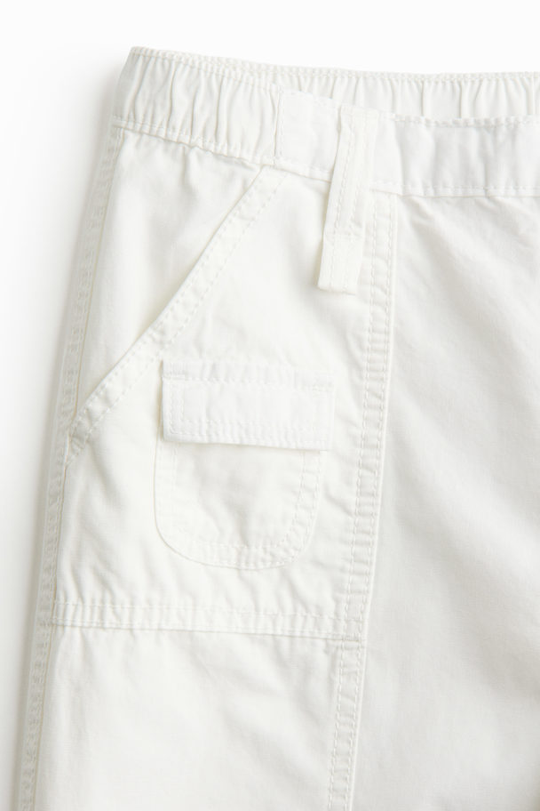 H&M Canvas Cargo Trousers Cream