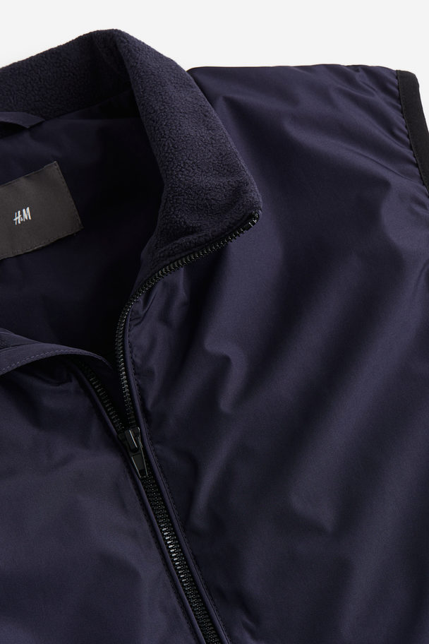 H&M Vest Foret Med Fleece Regular Fit Marineblå