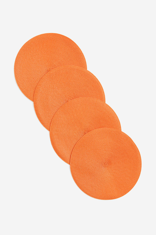 H&M HOME 4er-Pack Tischsets Orange