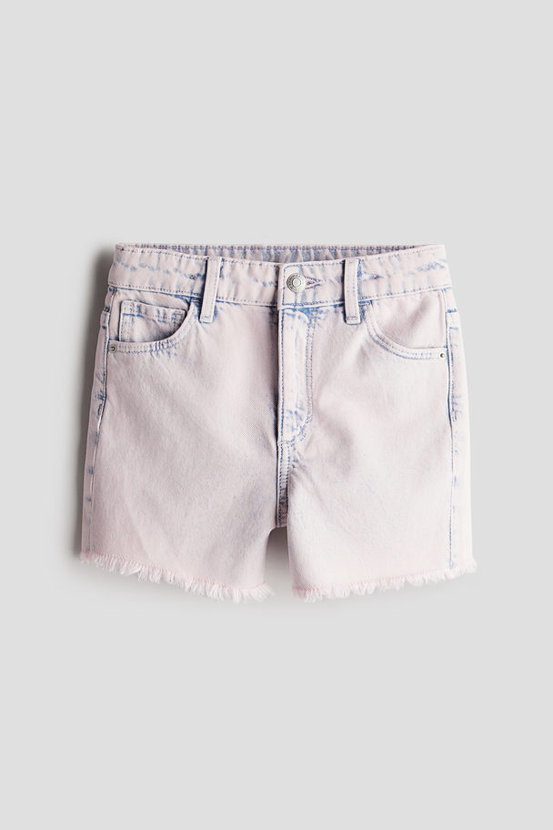 H&M Shorts I Denim Lys Rosa/denimblå