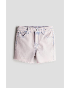 Denim Shorts Light Pink/denim Blue