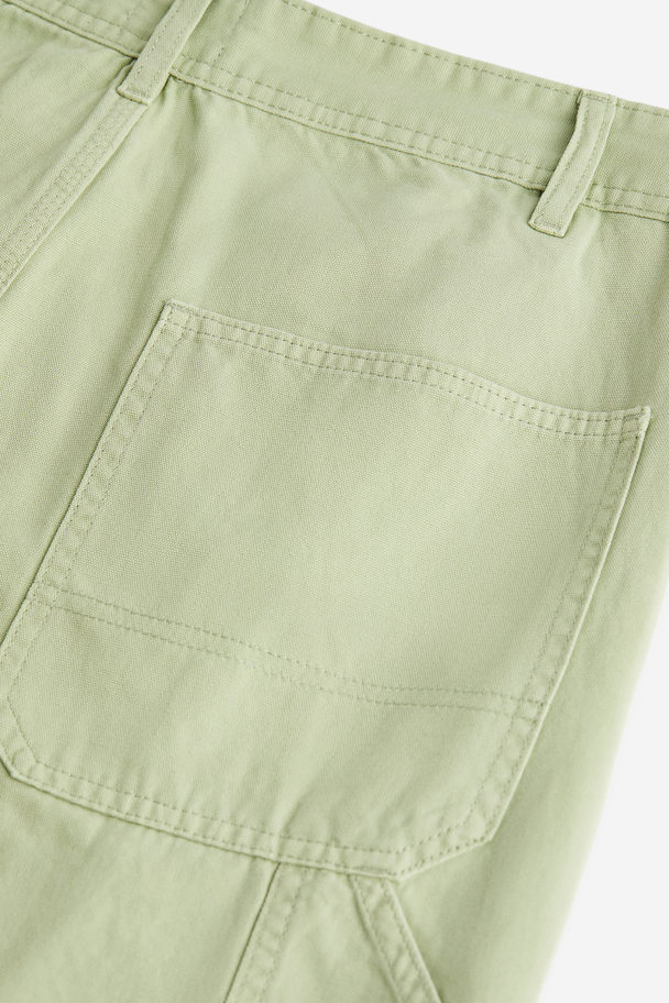 H&M Relaxed Fit Worker Trousers Pistachio Green