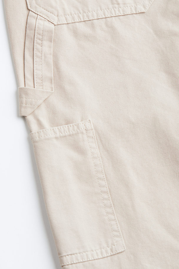 H&M Relaxed Fit Worker Trousers Light Beige