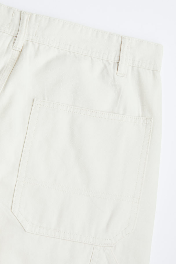 H&M Relaxed Fit Worker Trousers Cream