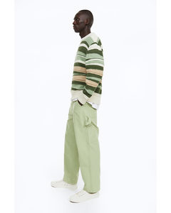 Relaxed Fit Worker Trousers Pistachio Green