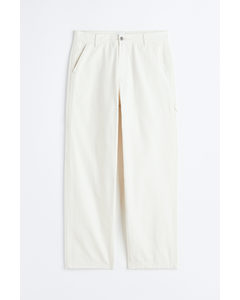 Relaxed Fit Worker Trousers Cream