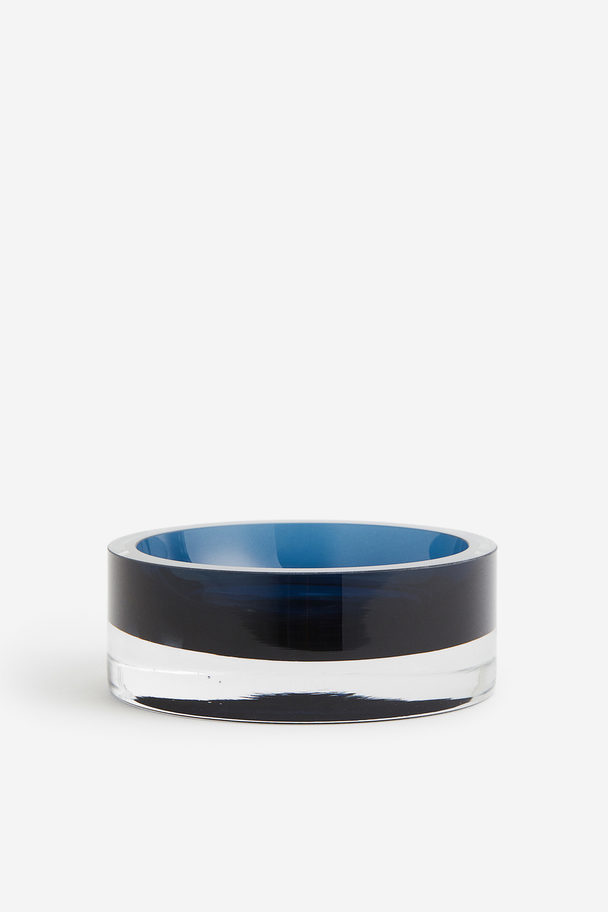 H&M HOME Decorative Glass Bowl Blue
