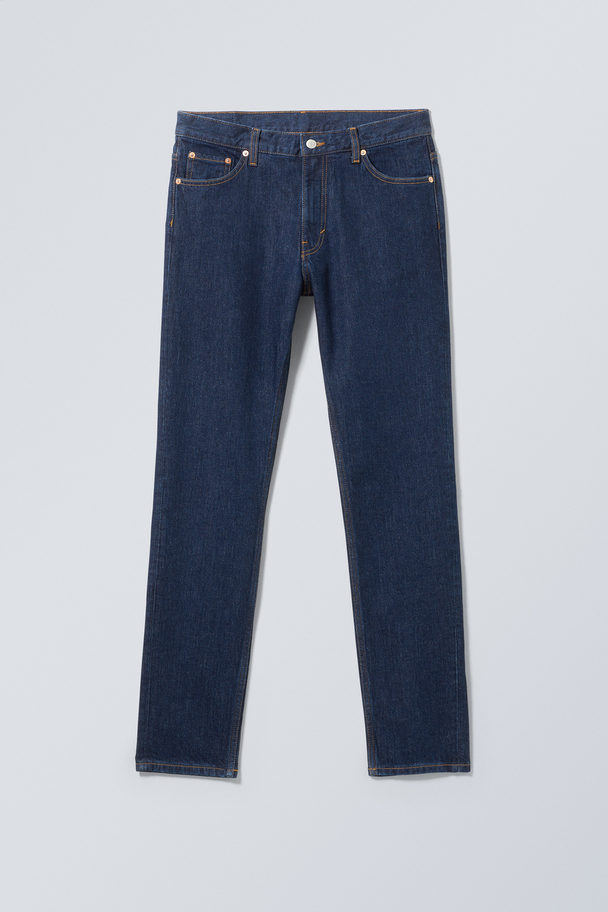 Weekday Sunday Slim Jeans, Der Er Smallerede Forneden Blue Rinse