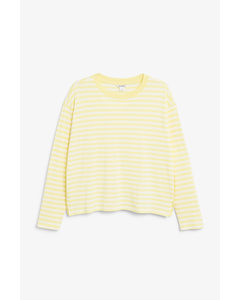 Soft Long-sleeve Top Yellow Stripes