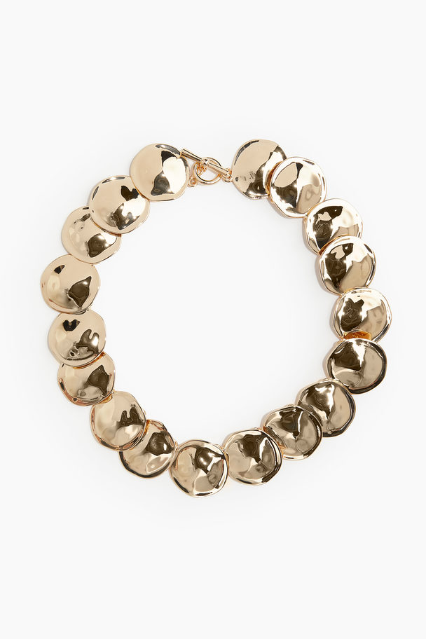 H&M Kurze Halskette aus Metallplättchen Goldfarben