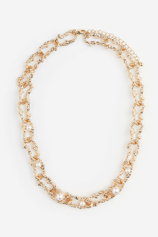 H&M Bead-detail Necklace Gold-coloured