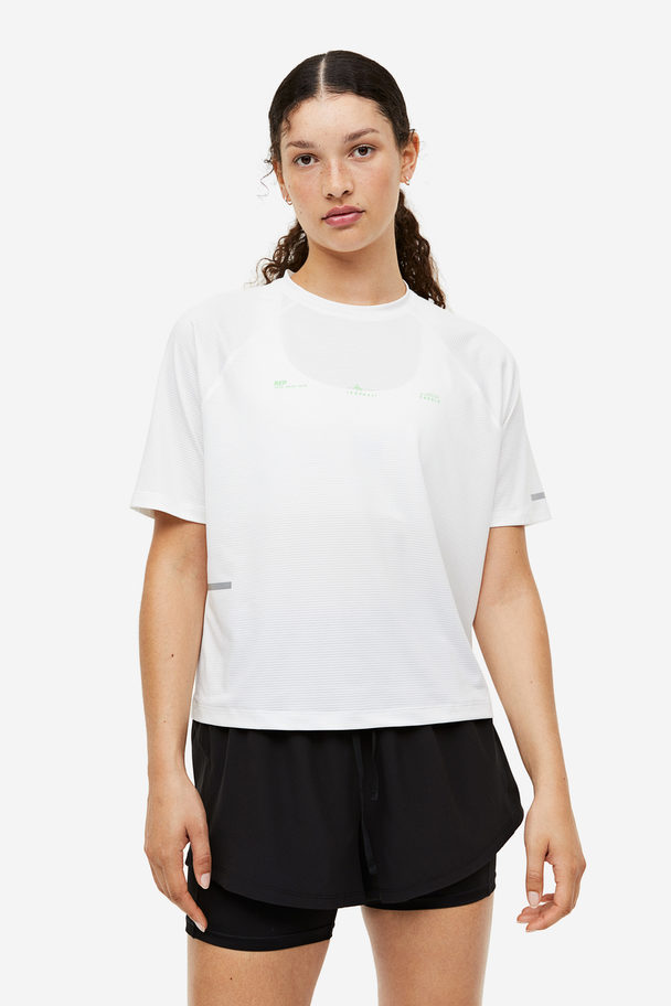 H&M DryMove™ Sportshirt Weiß