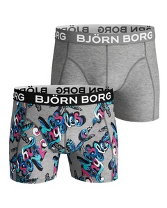 Björn Borg 2-Pack Boxers LA Happy Grau