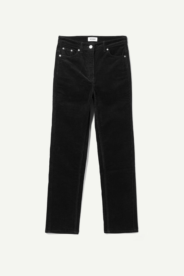 Weekday Eve Cord Trousers Black