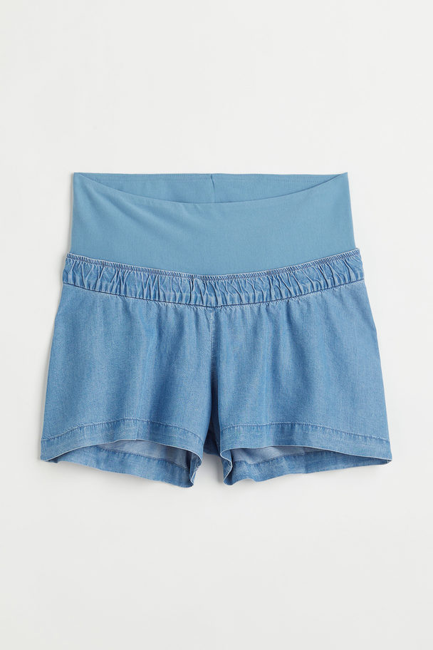 H&M Mama Pull-on Shorts Light Denim Blue/light Blue