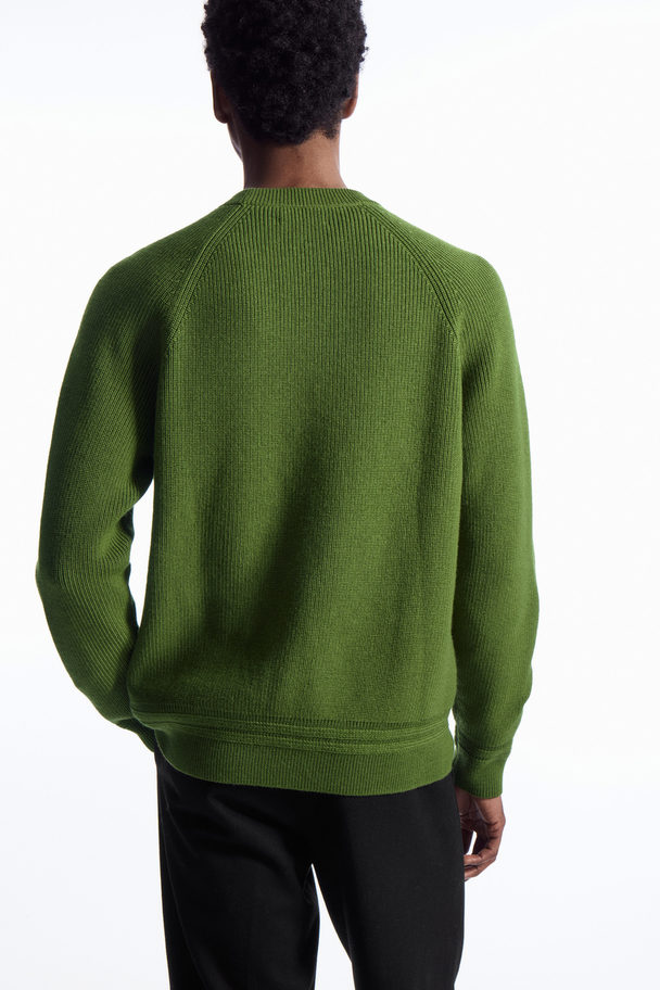 COS Crew-neck Wool Jumper Green