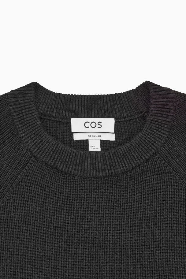 COS Crew-neck Wool Jumper Black