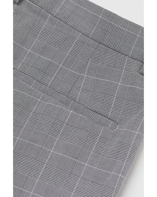 H&M Slim Fit Suit Trousers Grey Checked
