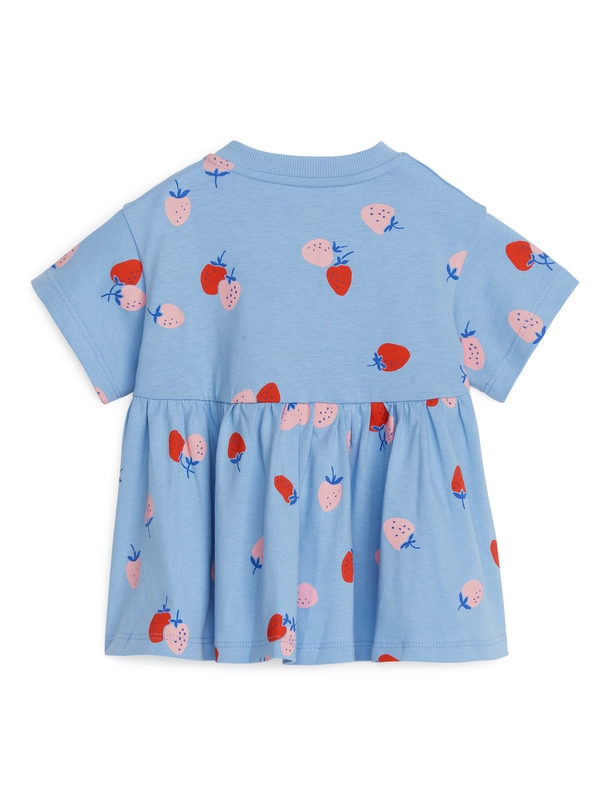 ARKET T-Shirt-Kleid mit Print Hellblau