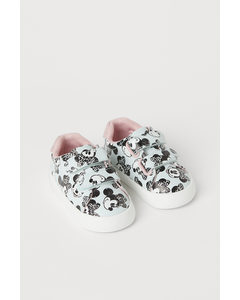 Printed Trainers Mint Green/minnie Mouse