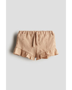 Shorts aus Baumwolljersey Beige