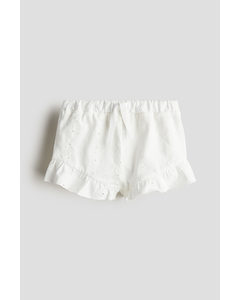 Shorts aus Baumwolljersey Weiß