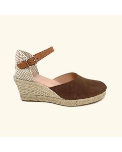 Jute Amorgos Brown Leather And Split Sandals