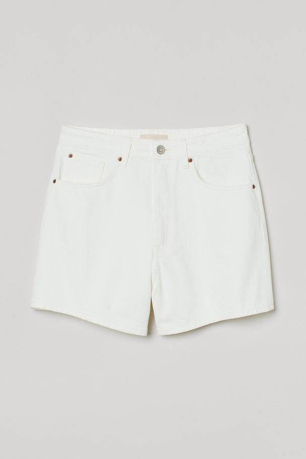 H&M Bermudashorts aus Denim Weiß