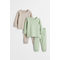2-pack Cotton Pyjamas Light Green/light Greige