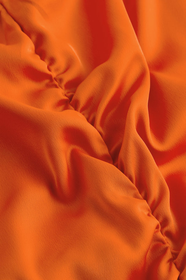 H&M Bluse mit Raffung Orange