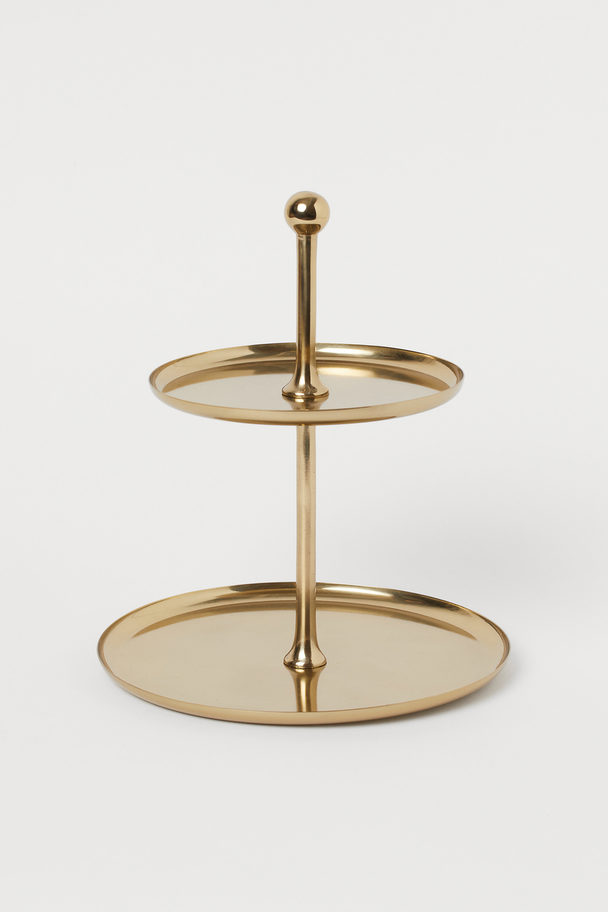H&M HOME Metal Cake Stand Gold-coloured