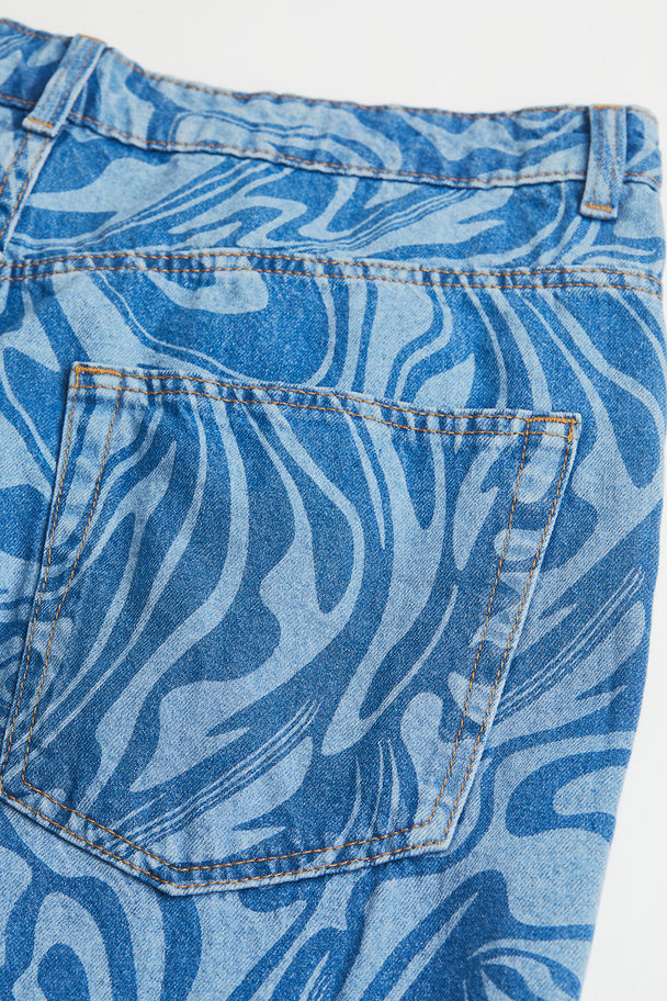 H&M H&m+ 90s Baggy High Jeans Denim Blue/patterned