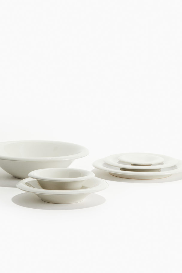 H&M HOME Stoneware Soup Plate White