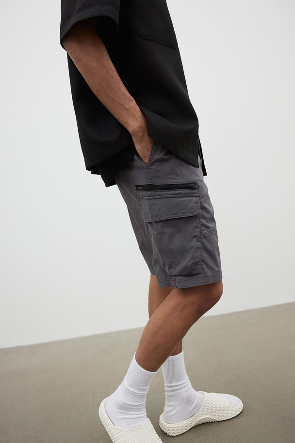 H&M Utilityshort - Regular Fit Grijs