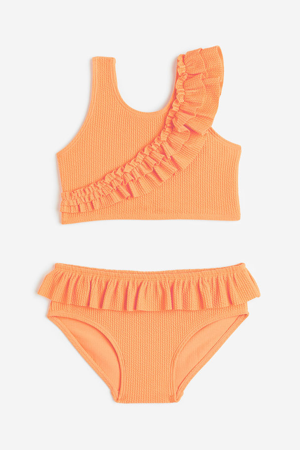 H&M Frill-trimmed Bikini Orange