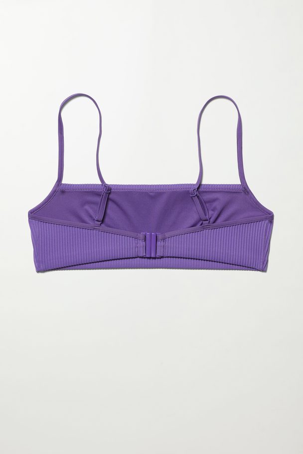 Weekday Aquatica Rib Bikini Top Purple