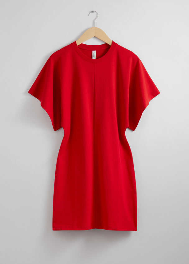 & Other Stories Jersey Mini Dress Red