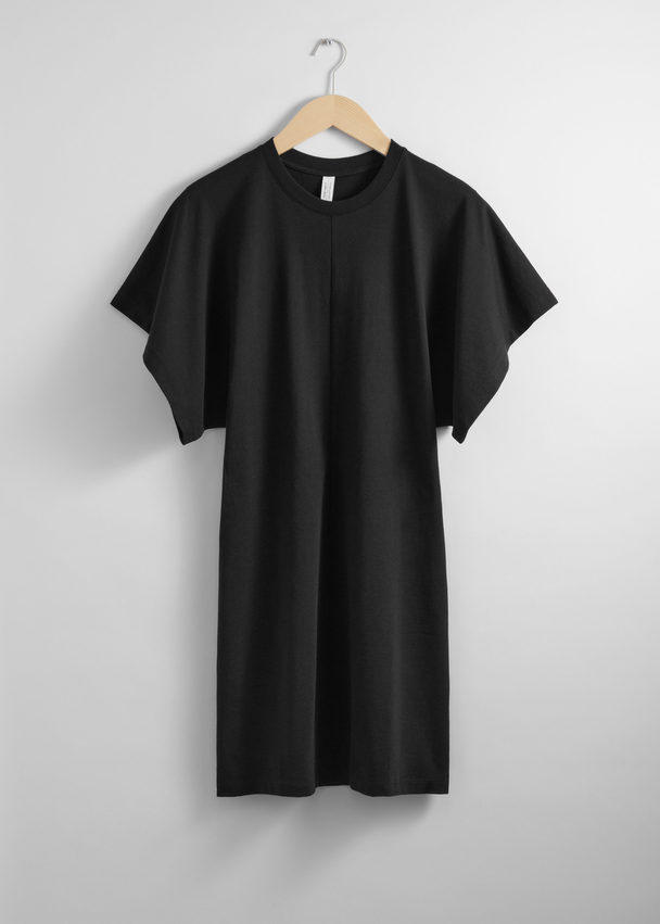 & Other Stories Jersey Mini Dress Black