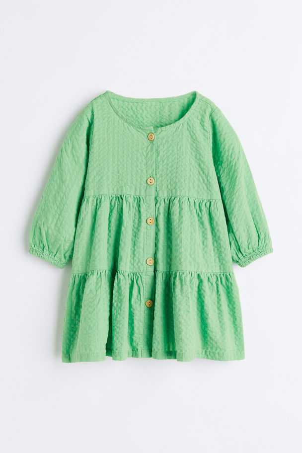 H&M Button-front Dress Green