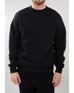 Mick High Collar Drop Shoulder Sweater - All Black