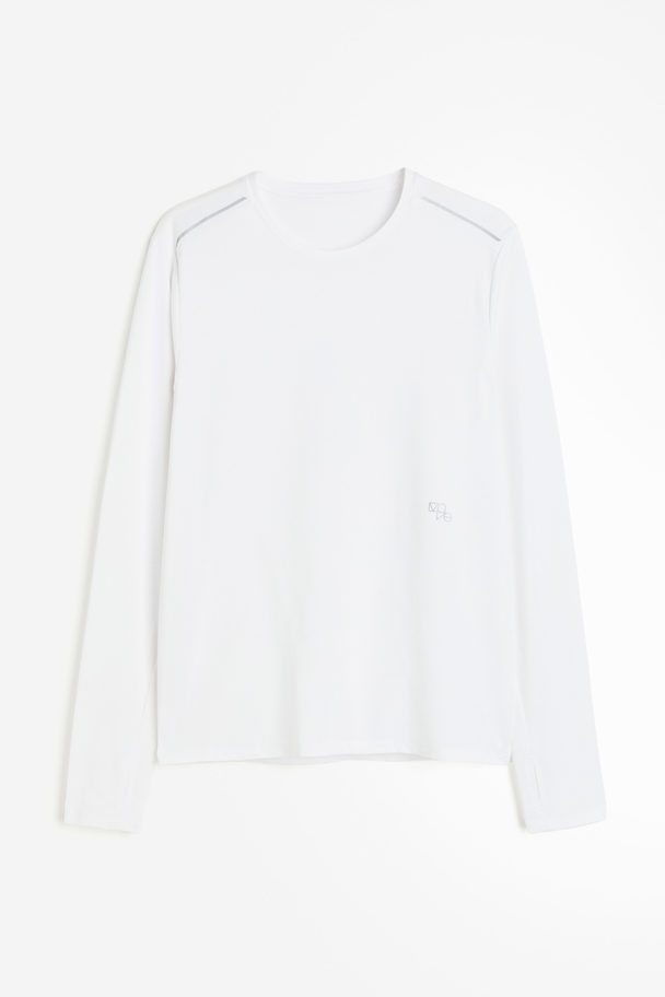 H&M Lichtgewicht Hardloopshirt Van Drymove™ Wit