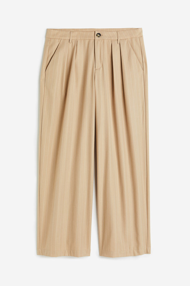 H&M H&m+ Tailored Trousers Beige